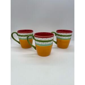 Studio California Laurie Gates Colorful Coffee Mugs Set of 3